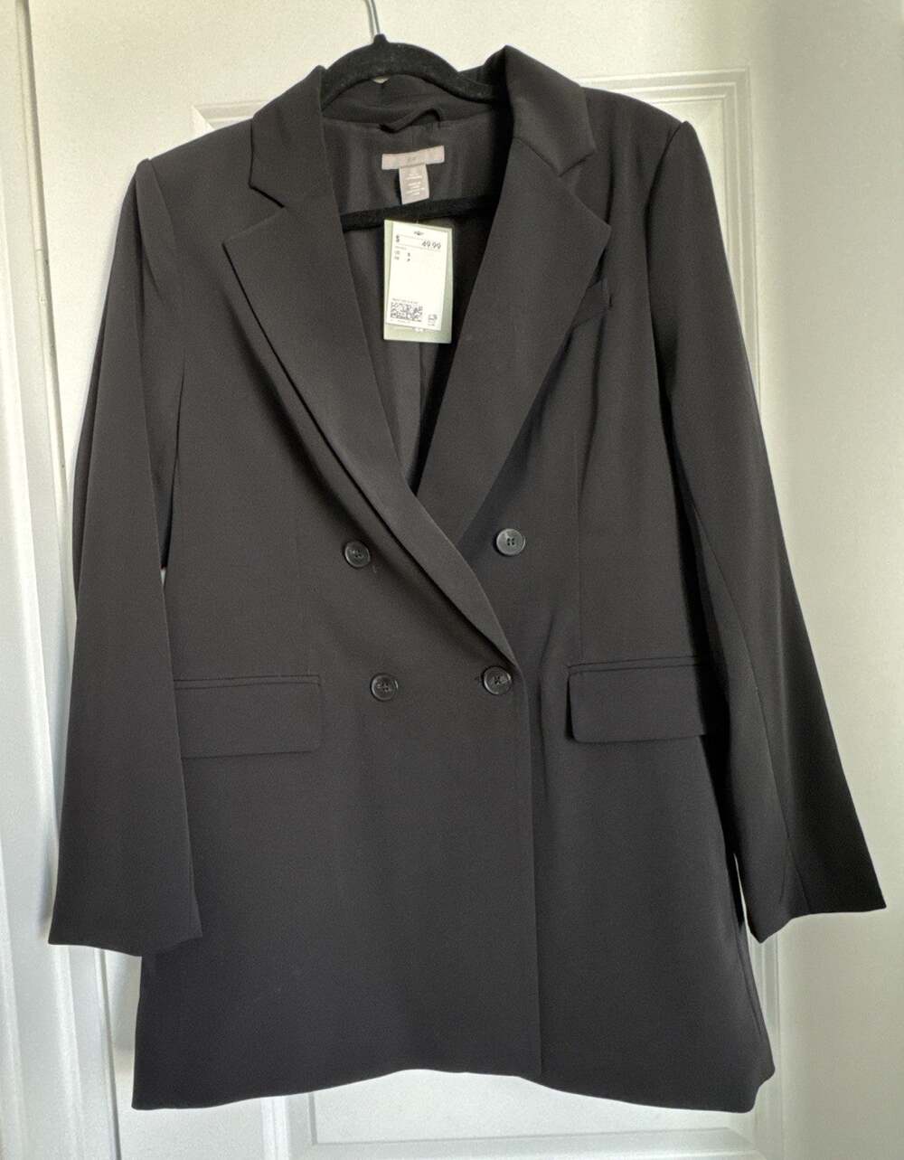 H&M Black Oversized Women’s Blazer Size Small NWT